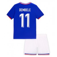 France Ousmane Dembele #11 Replica Home Minikit Euro 2024 Short Sleeve (+ pants)